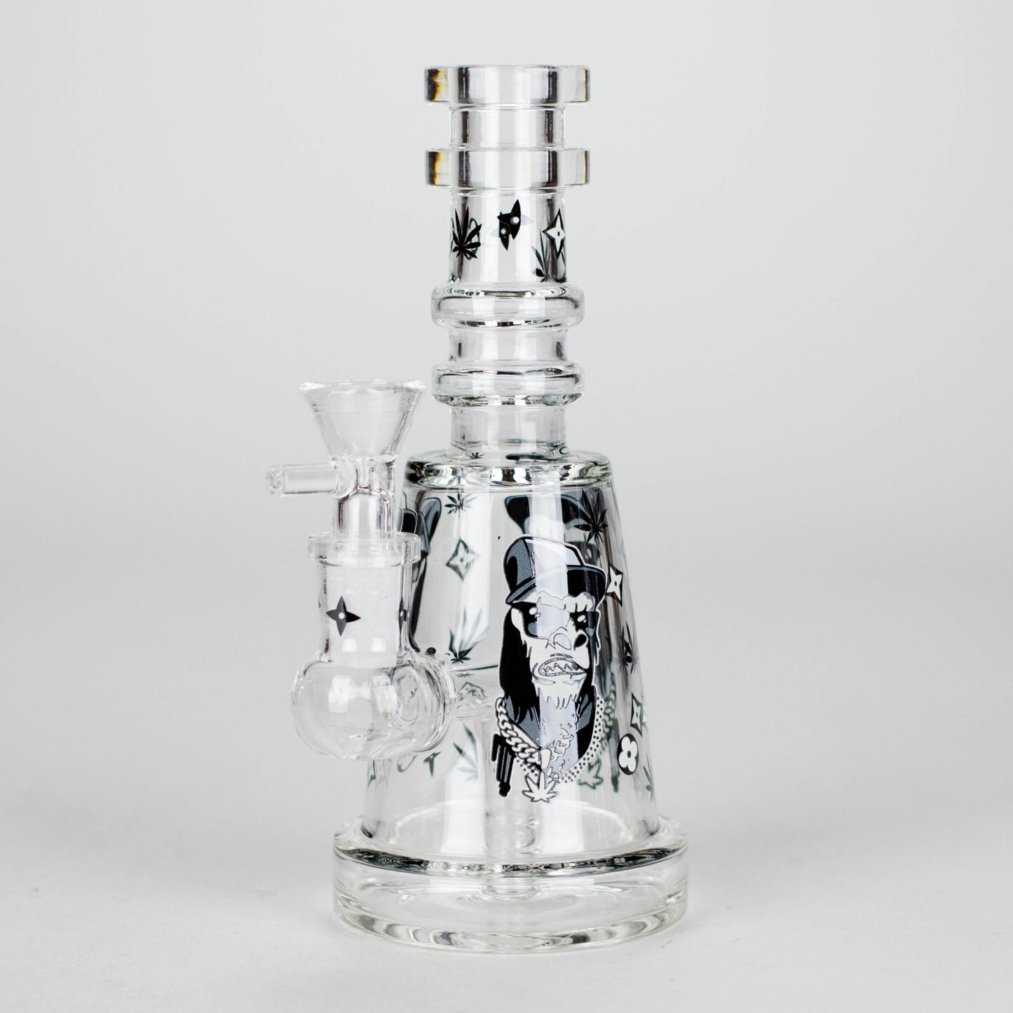 6.5" Gorillux Glow in the dark Glass Bong