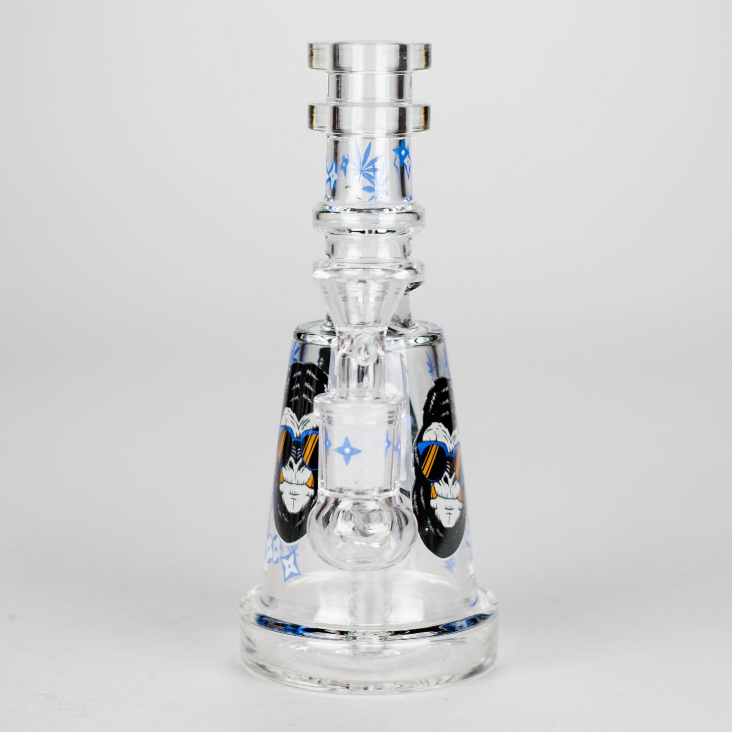 6.5" Gorillux Glow in the dark Glass Bong